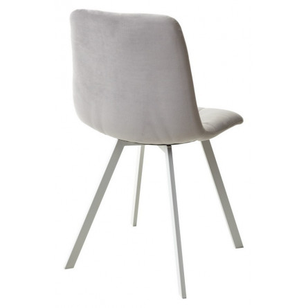 Стул CHILLI-Q SQUARE светло-серый H09, велюр / белый каркас, 4 шт./1 к, М-City