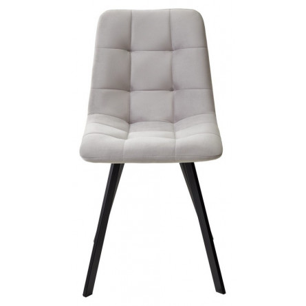 Стул CHILLI-Q SQUARE светло-серый H09, велюр / черный каркас, 4 шт./1 к, М-City