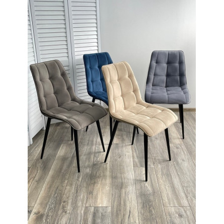 Стул CHIC-Q синий 29, велюр / черный каркас 4 шт/ 1 к, М-City