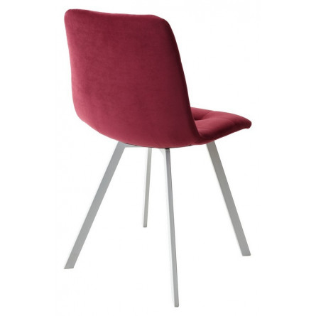 Стул CHILLI-Q SQUARE винный 16, велюр / белый каркас, 4 шт./1 к, М-City