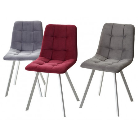 Стул CHILLI-Q SQUARE винный 16, велюр / белый каркас, 4 шт./1 к, М-City