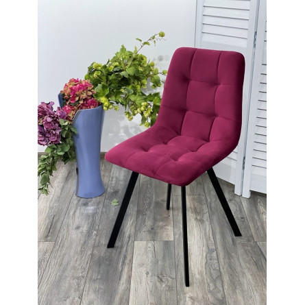Стул CHILLI-Q SQUARE винный 16, велюр / черный каркас, 4 шт./1 к, М-City