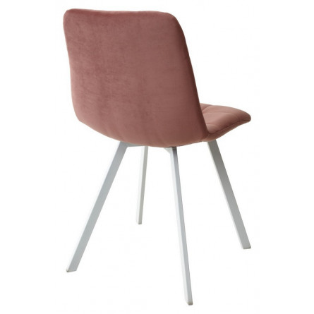 Стул CHILLI-Q SQUARE розовый 15, велюр / белый каркас, 4 шт./1 к, М-City