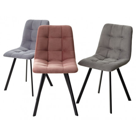 Стул CHILLI-Q SQUARE розовый 15, велюр / черный каркас, 4 шт./1 к, М-City