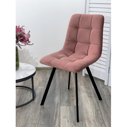 Стул CHILLI-Q SQUARE розовый 15, велюр / черный каркас, 4 шт./1 к, М-City