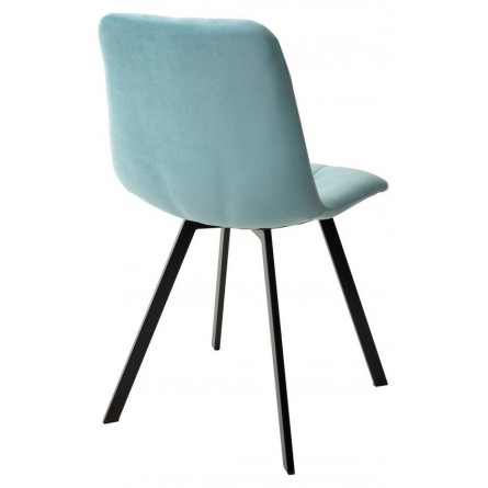 Стул CHILLI-Q SQUARE аквамарин H50, велюр / черный каркас, 4 шт./1 к, М-City