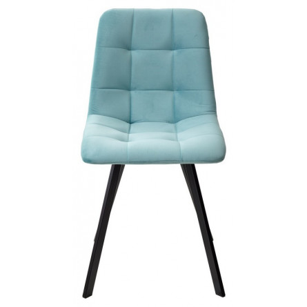 Стул CHILLI-Q SQUARE аквамарин H50, велюр / черный каркас, 4 шт./1 к, М-City