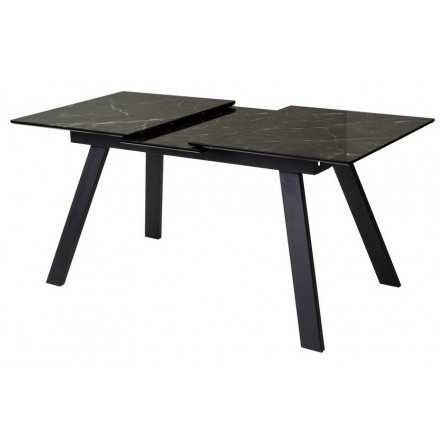 Стол Морис 140 ДАРК, стекло / ЧЕРНЫЙ М-City