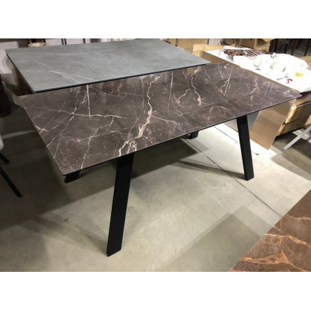 Стол Морис 140 ДАРК, стекло / ЧЕРНЫЙ М-City