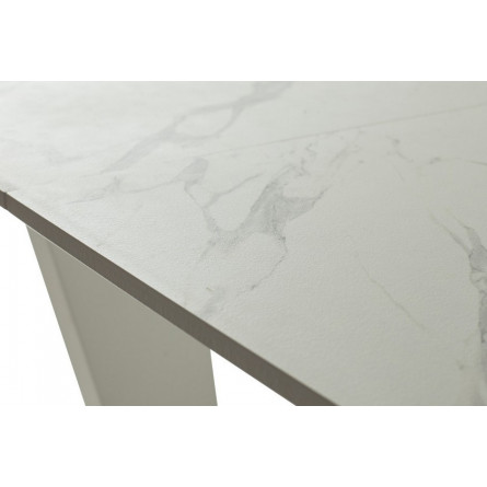 Стол Прага 120 БЕЛЫЙ МРАМОР FC13 CLEAF, пластик / БЕЛЫЙ, КАМЕНЬ СВЕТЛЫЙ М-City