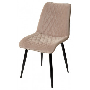 Стул Поль бежевый 5, велюр / черный каркас, 4 шт./ 1 к. М-City