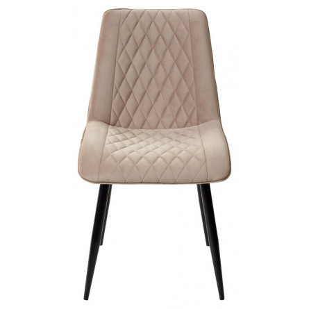 Стул Поль бежевый 5, велюр / черный каркас, 4 шт./ 1 к. М-City