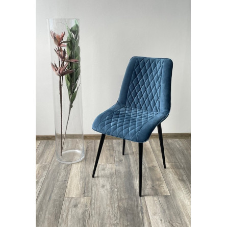 Стул Поль синий 29, велюр / черный каркас, 4 шт./ 1 к. М-City