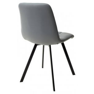 Стул CHILLI SQUARE HK017-12 серый джинсовый, PU/ черный каркас М-City