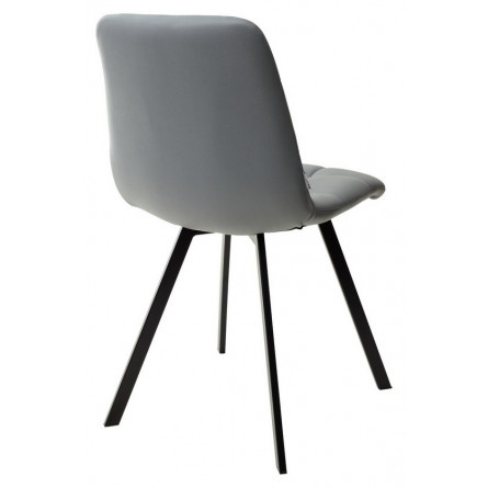 Стул CHILLI SQUARE HK017-12 серый джинсовый, PU/ черный каркас М-City