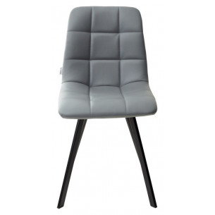 Стул CHILLI SQUARE HK017-12 серый джинсовый, PU/ черный каркас М-City