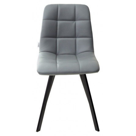 Стул CHILLI SQUARE HK017-12 серый джинсовый, PU/ черный каркас М-City