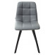 Стул CHILLI SQUARE HK017-12 серый джинсовый, PU/ черный каркас М-City Стул CHILLI SQUARE HK017-12 серый джинсовый, PU/ черный каркас М-City