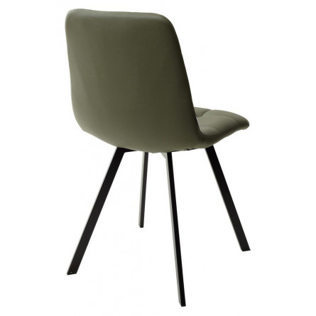 Стул CHILLI SQUARE HK017-22 серо-эвкалиптовый, PU/ черный каркас М-City