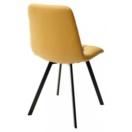 Стул CHILLI SQUARE HK017-19 глубокий желтый, PU/ черный каркас М-City