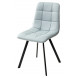 Стул CHILLI SQUARE HK017-35 серо-голубой, PU/ черный каркас М-City