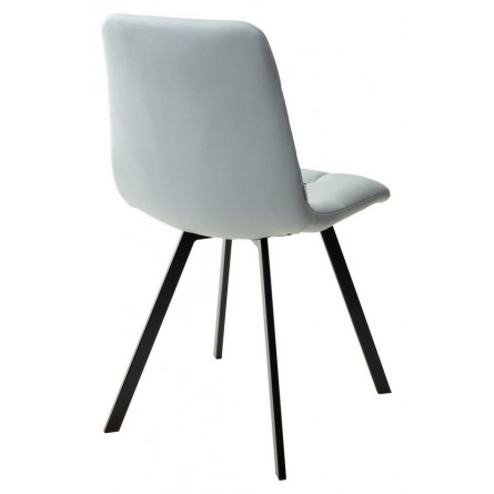 Стул CHILLI SQUARE HK017-35 серо-голубой, PU/ черный каркас М-City