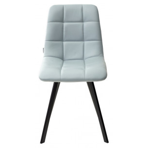 Стул CHILLI SQUARE HK017-35 серо-голубой, PU/ черный каркас М-City