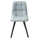 Стул CHILLI SQUARE HK017-35 серо-голубой, PU/ черный каркас М-City Стул CHILLI SQUARE HK017-35 серо-голубой, PU/ черный каркас М-City