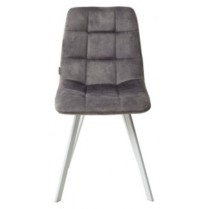 Стул CHILLI SQUARE PK6015-02 (VBP202) античный темно-серый, велюр/ белый каркас М-City