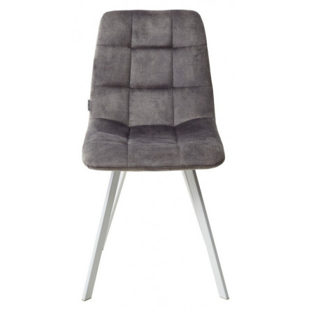 Стул CHILLI SQUARE PK6015-02 (VBP202) античный темно-серый, велюр/ белый каркас М-City