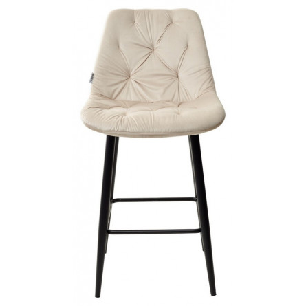 Полубарный стул YAM G062-03 светлый беж, велюр (H65cm) М-City