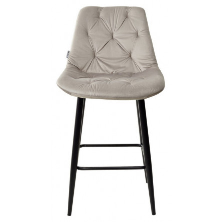 Полубарный стул YAM G062-37 светло-серый, велюр (H65cm) М-City