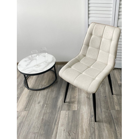 Стул CHIC VF-01/ VF-02 светло-бежевый/ бежевый, ткань/ черный каркас М-City