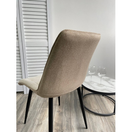 Стул CHIC VF-01/ VF-02 светло-бежевый/ бежевый, ткань/ черный каркас М-City