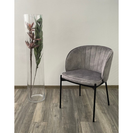 Стул DIANA VBP203 античный серебристо-серый/ черный каркас М-City