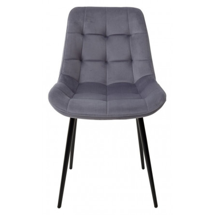 Стул ХОФМАН, цвет H-14 Cерый, велюр / черный каркас М-City