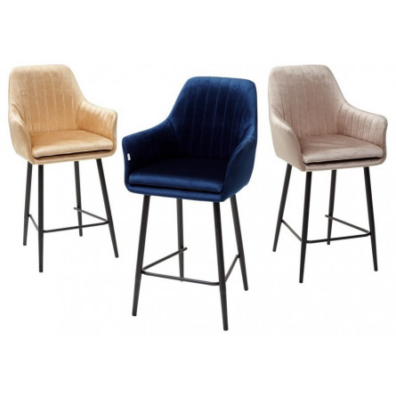 Полубарный стул Роден Blitz 20 Синий, велюр (H65cm), M-City