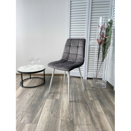 Стул CHILLI G108-12 антрацит/ белый каркас, велюр М-City