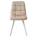 Стул CHILLI SQUARE PK6015-10(VBP210) античный бежевый, велюр/ белый каркас М-City Стул CHILLI SQUARE PK6015-10(VBP210) античный бежевый, велюр/ белый каркас М-City