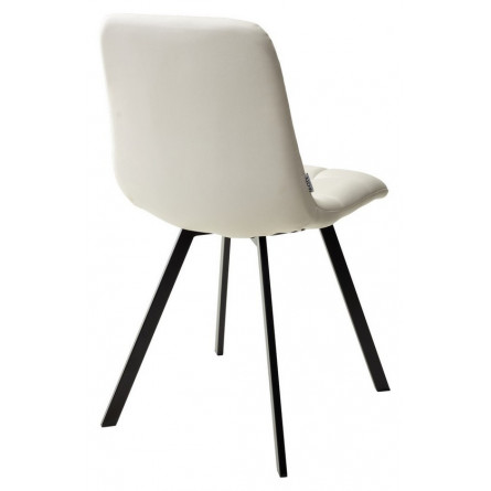 Стул CHILLI SQUARE HK017-01 светло-бежевый, PU/ черный каркас М-City