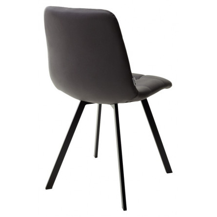 Стул CHILLI SQUARE HK017-11 темно-серый, PU/ черный каркас М-City