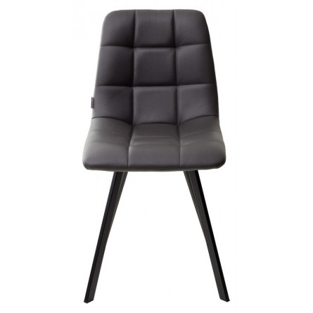 Стул CHILLI SQUARE HK017-11 темно-серый, PU/ черный каркас М-City