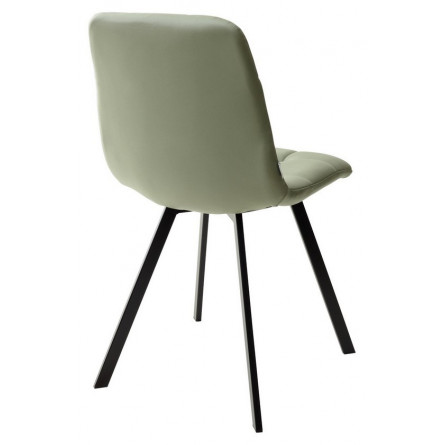 Стул CHILLI SQUARE HK017-15 серо-зеленый, PU/ черный каркас М-City