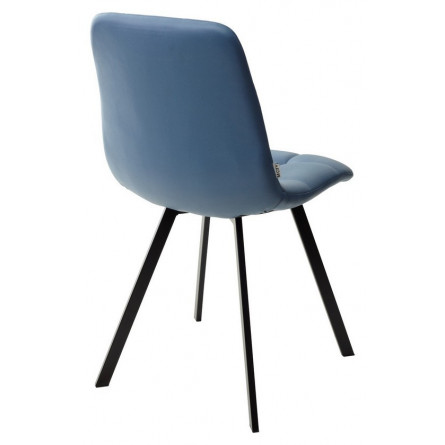 Стул CHILLI SQUARE HK017-17 глубокий голубой, PU/ черный каркас М-City