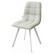 Стул CHILLI SQUARE HK017-03 светло-серый / белый каркас, PU М-City