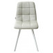 Стул CHILLI SQUARE HK017-03 светло-серый / белый каркас, PU М-City Стул CHILLI SQUARE HK017-03 светло-серый / белый каркас, PU М-City