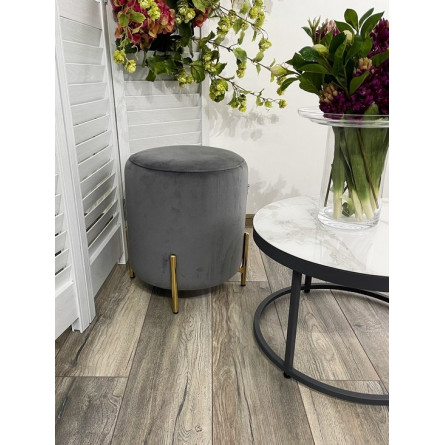 Пуф для гостиной RICE BLUVEL-14 GREY / GOLD М-City