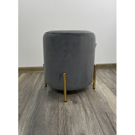 Пуф для гостиной RICE BLUVEL-14 GREY / GOLD М-City