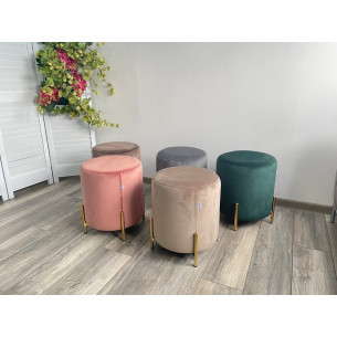 Пуф для гостиной RICE BLUVEL-52 PINK / GOLD М-City