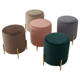 Пуф для гостиной RICE BLUVEL-52 PINK / GOLD М-City